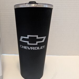 Chevrolet Black/Silver Stainless Steel Tumbler 16.9 Oz